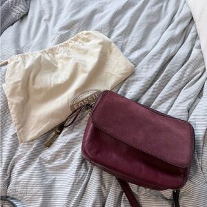 Fossil Women's Plum Leather Crossbody Bag